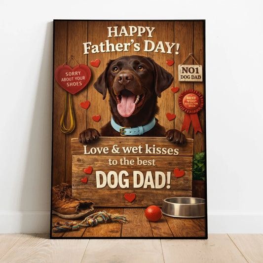 Best dog dad - Personalised Poster