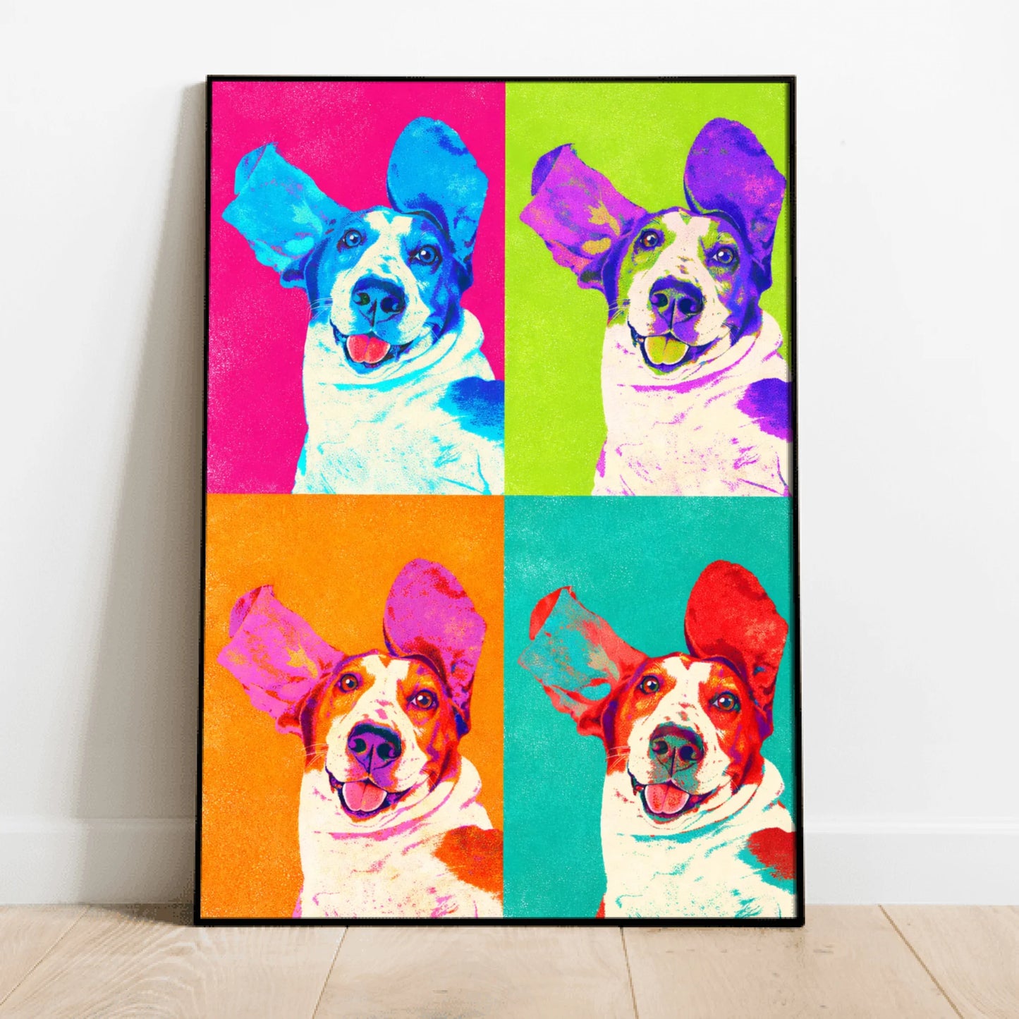 Personalised Poster With Dog or Cat - Colour Squares