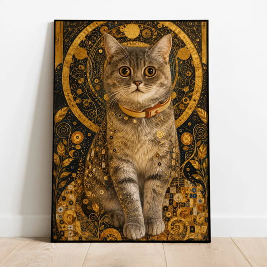 Golden Pet (Klimt Style) - Personalised Poster