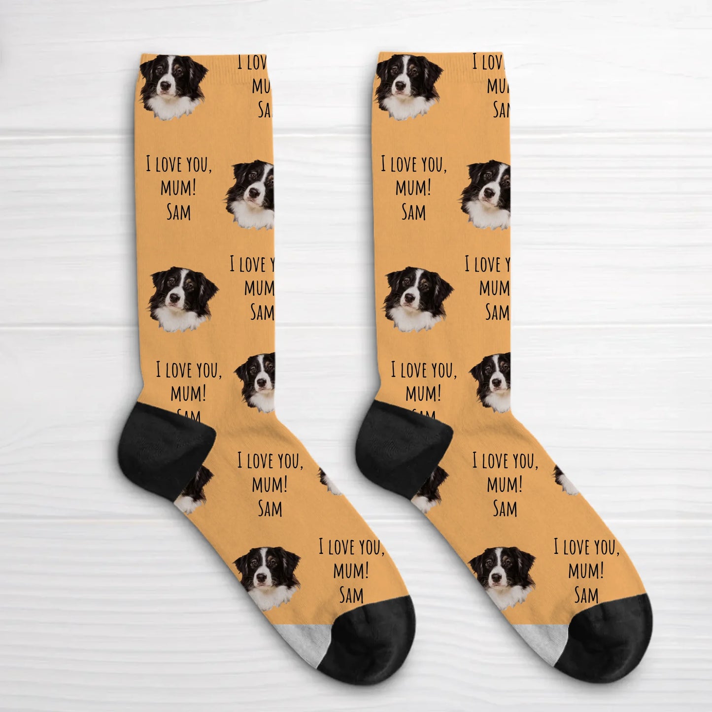 Your photo with text - Personalised Socks