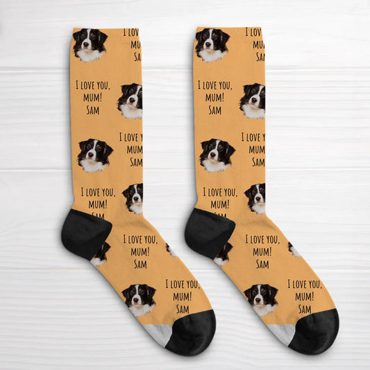 Your photo with text - Personalised Socks