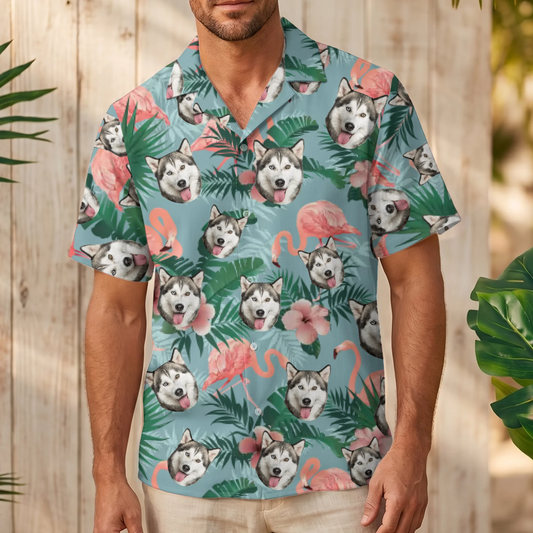Flamboyant print - Personalised Hawaiian Shirt