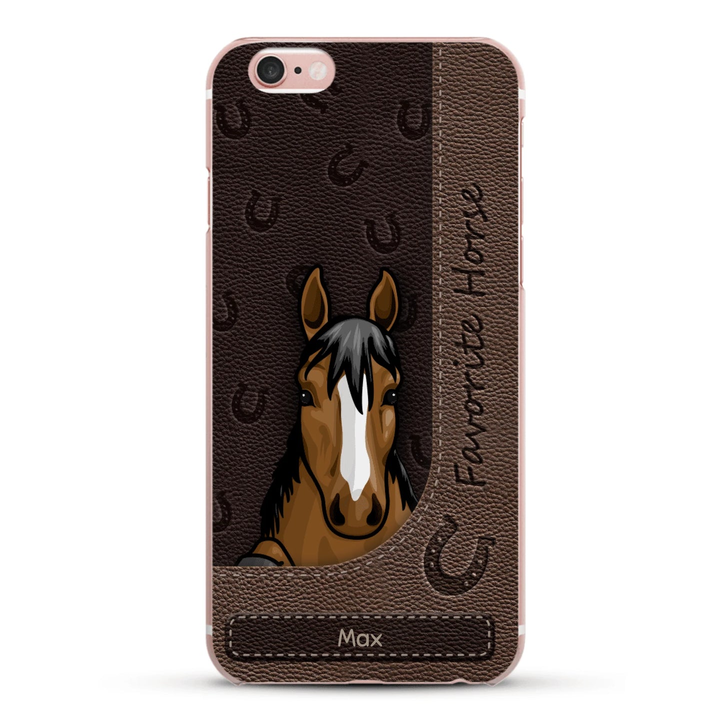 Peeking horses leather Look - Personalised Phone Case
