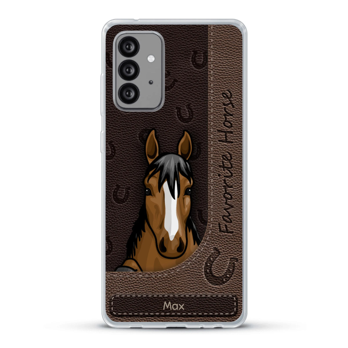 Peeking horses leather Look - Personalised Phone Case