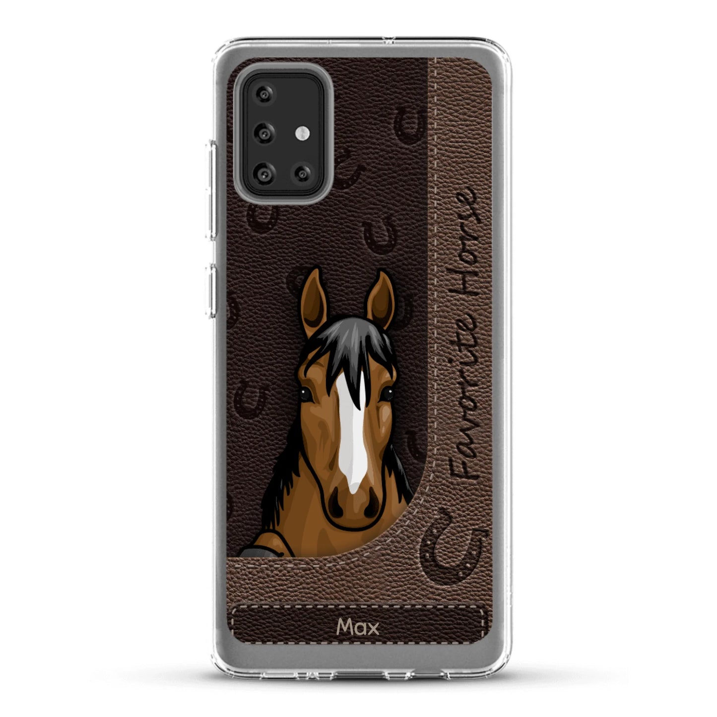 Peeking horses leather Look - Personalised Phone Case