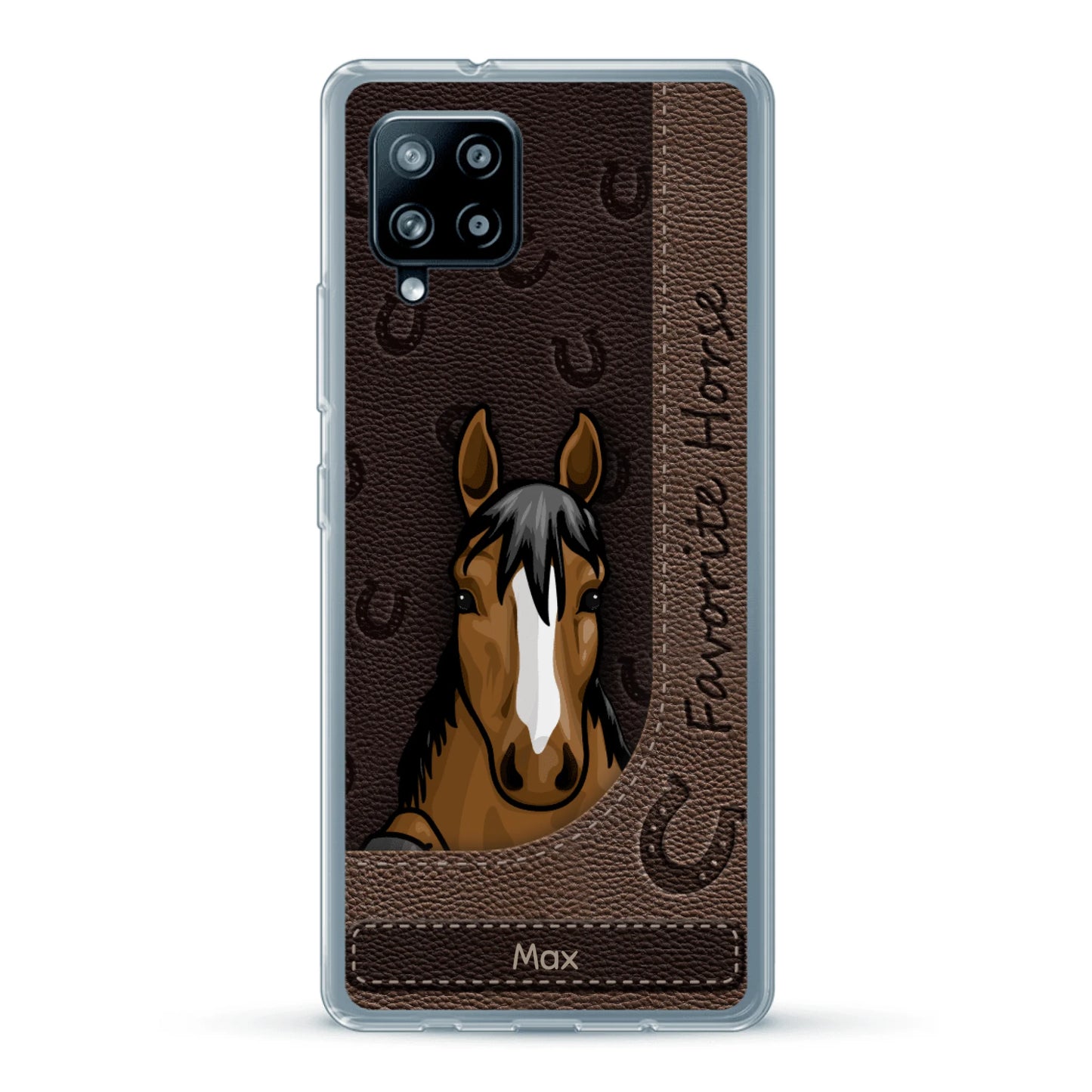 Peeking horses leather Look - Personalised Phone Case