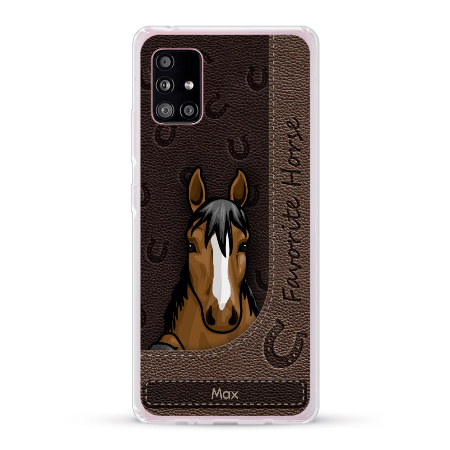 Peeking horses leather Look - Personalised Phone Case