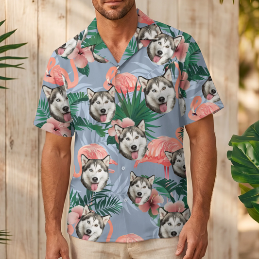 Flamboyant print - Personalised Hawaiian Shirt