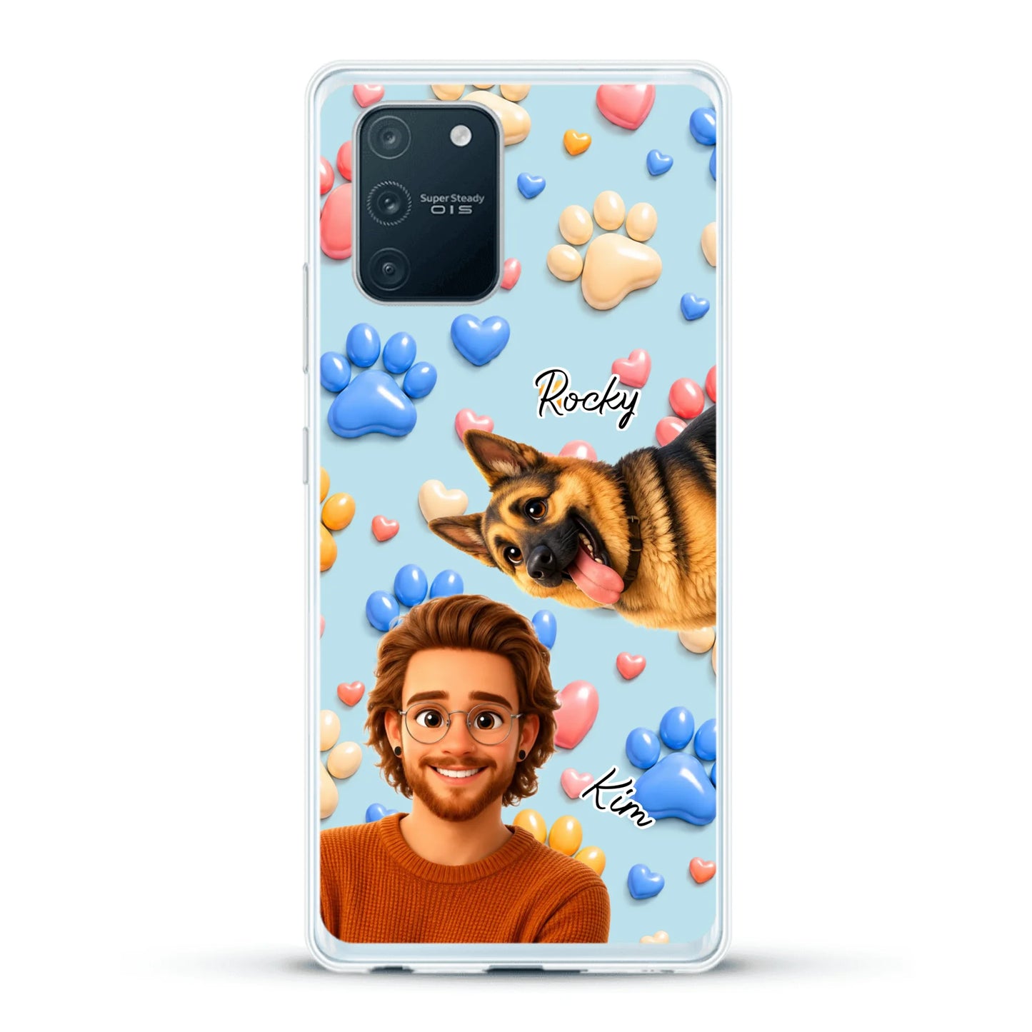 Cartoon Person + Pet - Personalised Phone Case