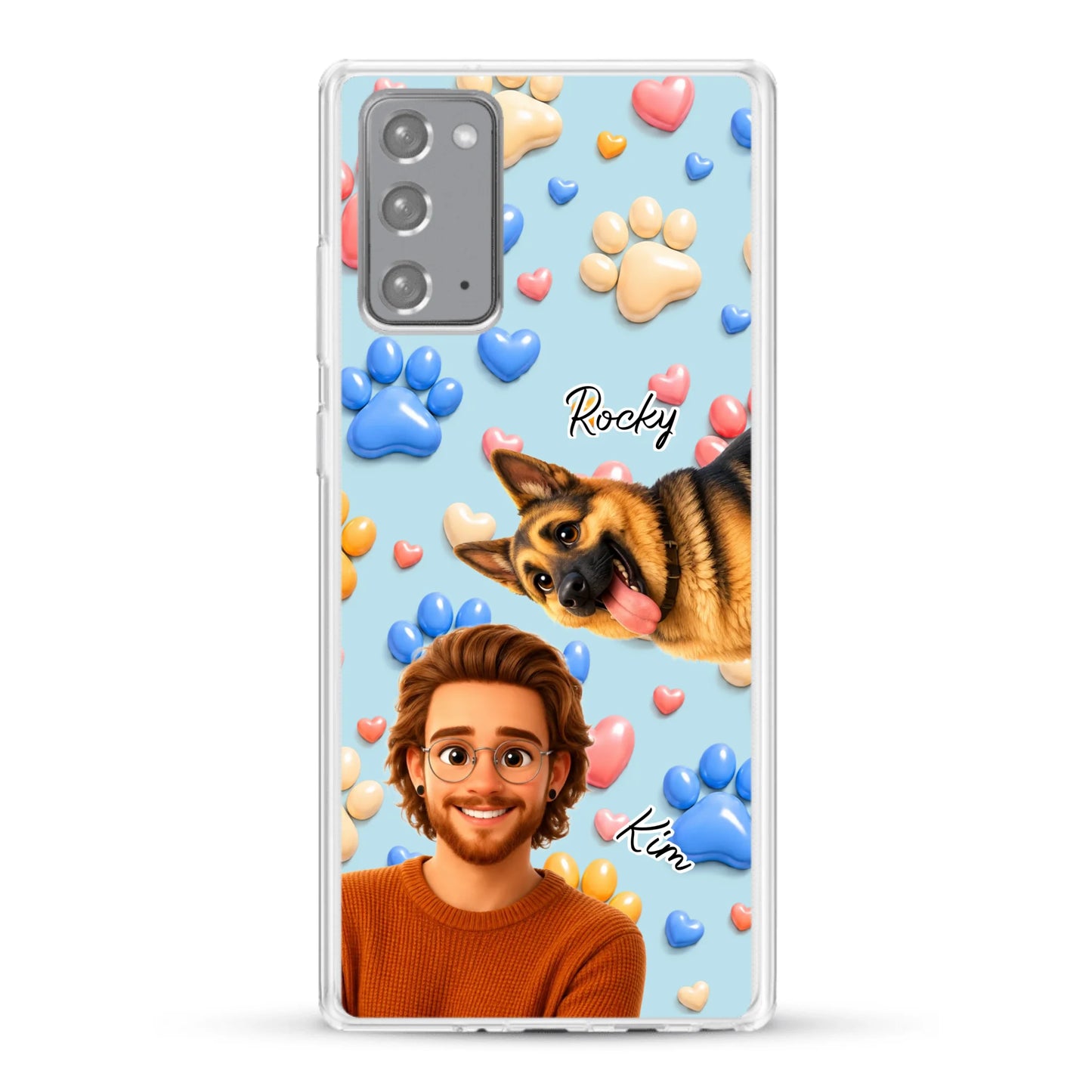 Cartoon Person + Pet - Personalised Phone Case
