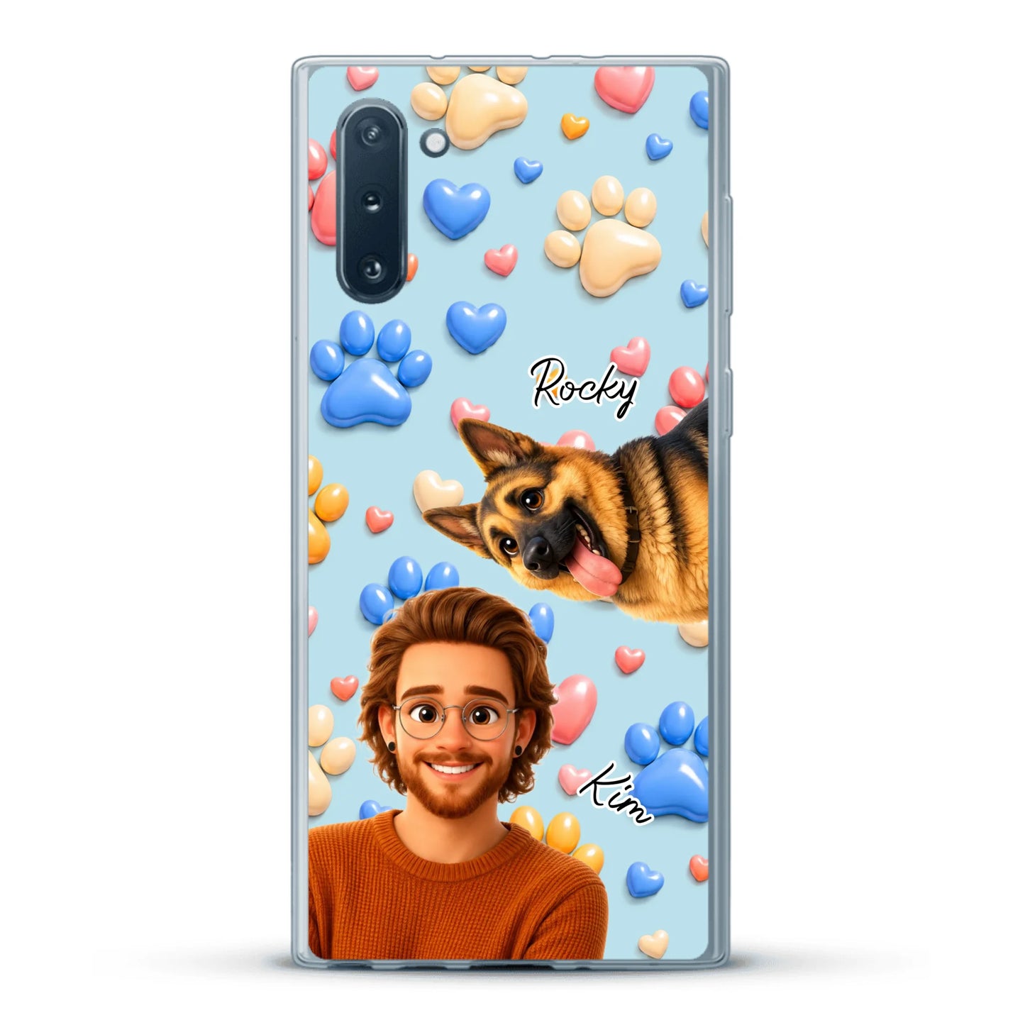 Cartoon Person + Pet - Personalised Phone Case