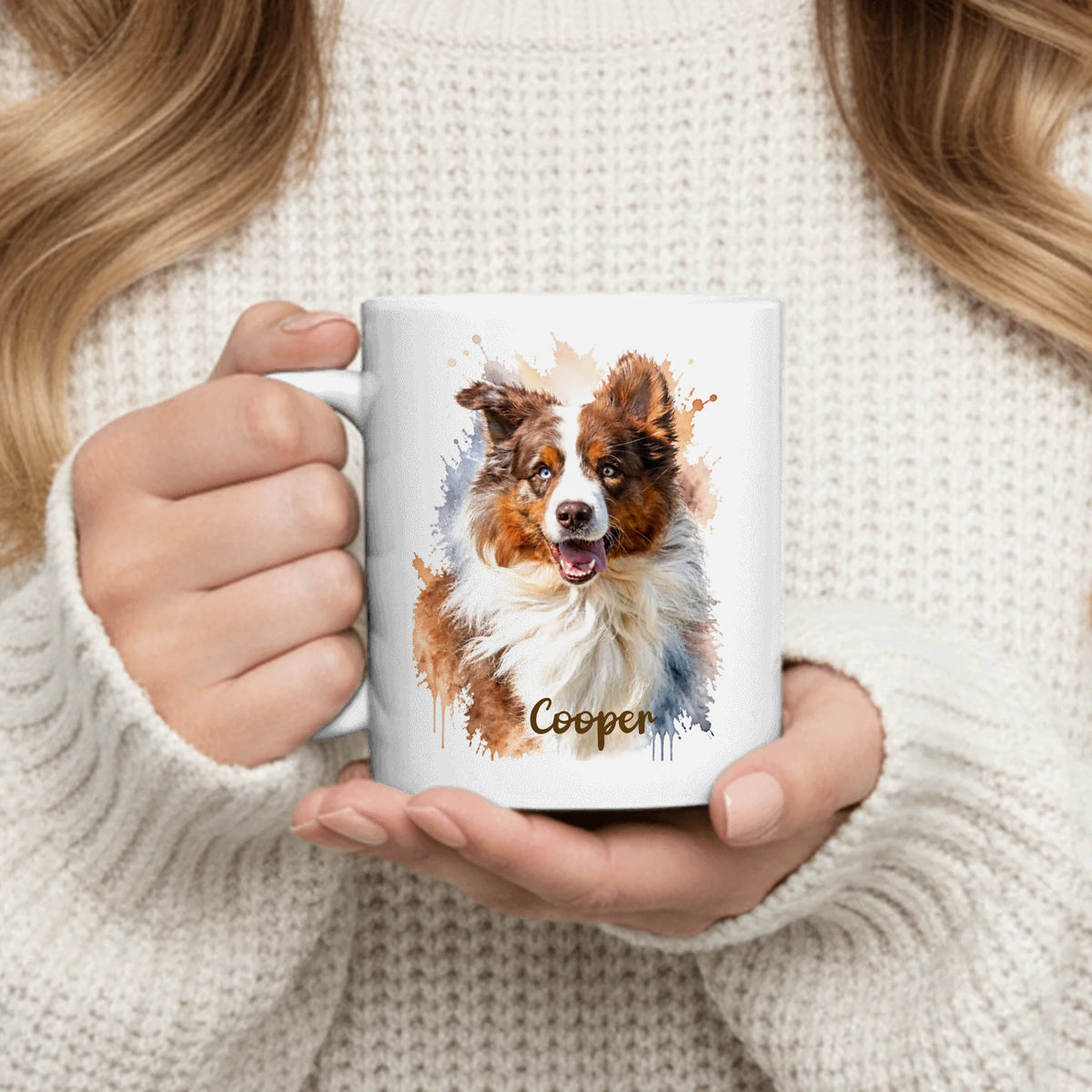 Watercolour Realistic Portrait - Personalised Mug