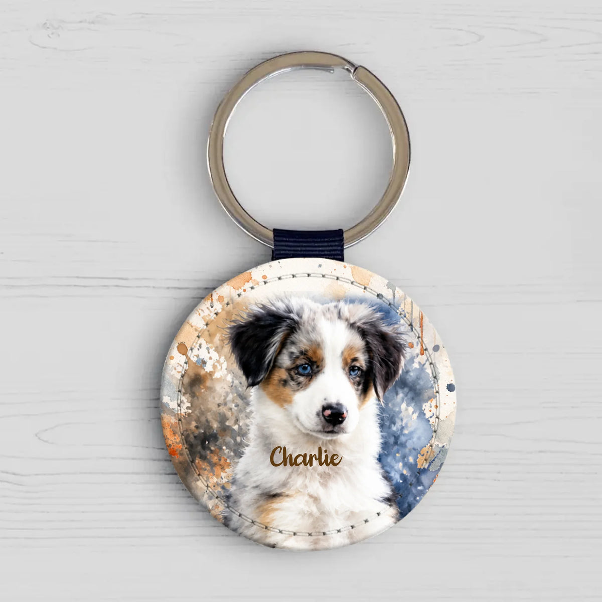 Watercolor Realistic Portrait - Personalised Keychain