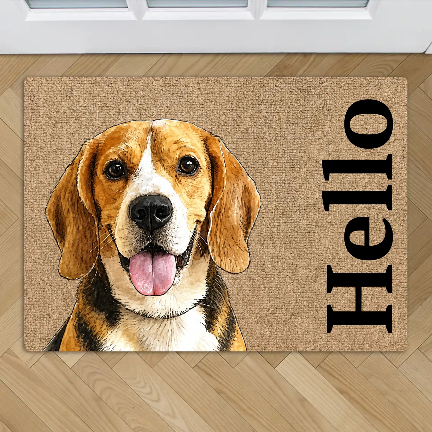 Watercolour Pet Portrait - Personalised Doormat