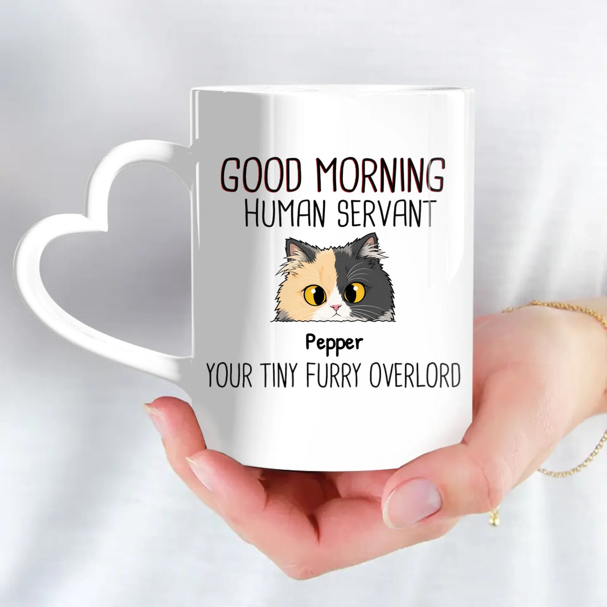 Personalised Mug - Walking Cats Illustration