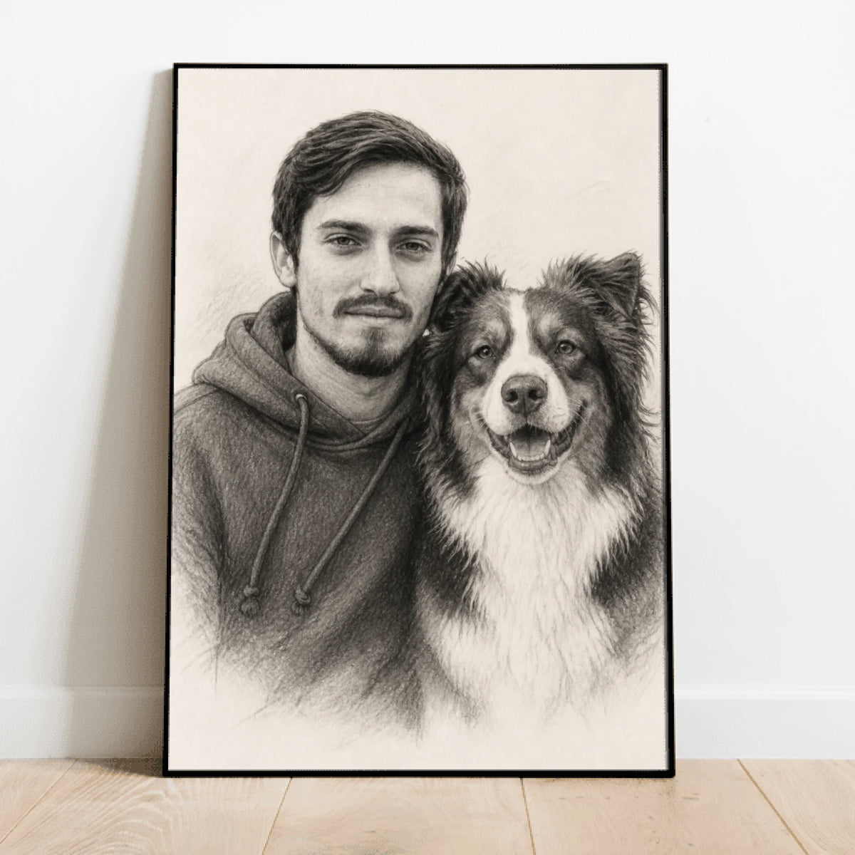 Personalised Poster - Charcoal Duo Portrait
