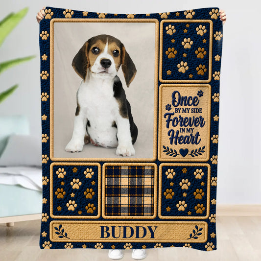 Personalised Blanket - Paw Print Photo