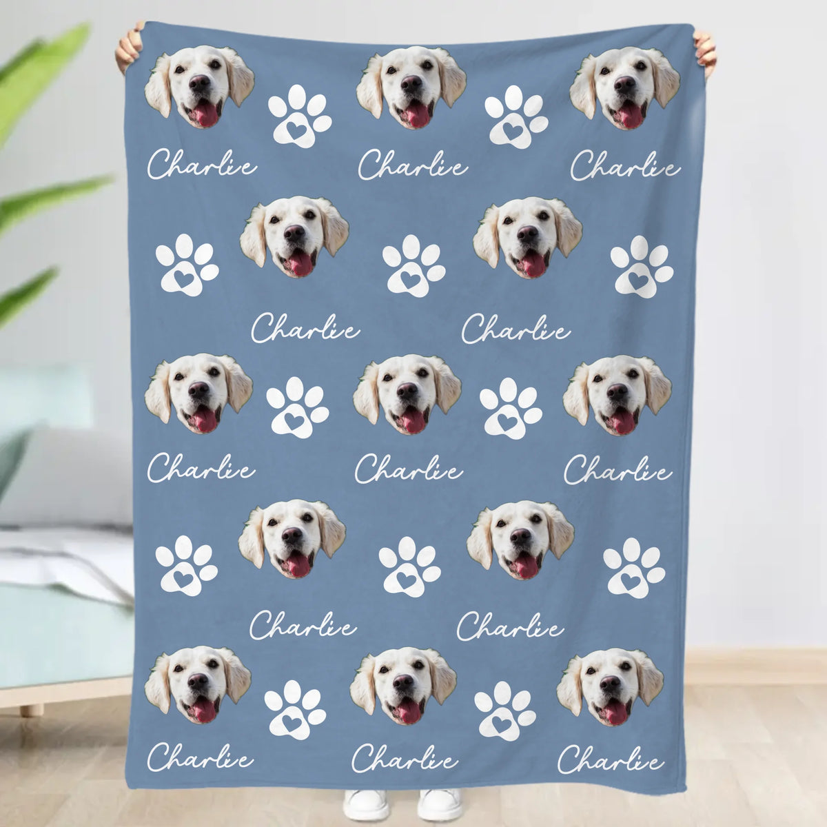 Personalised Blanket - Pet heads with Paws