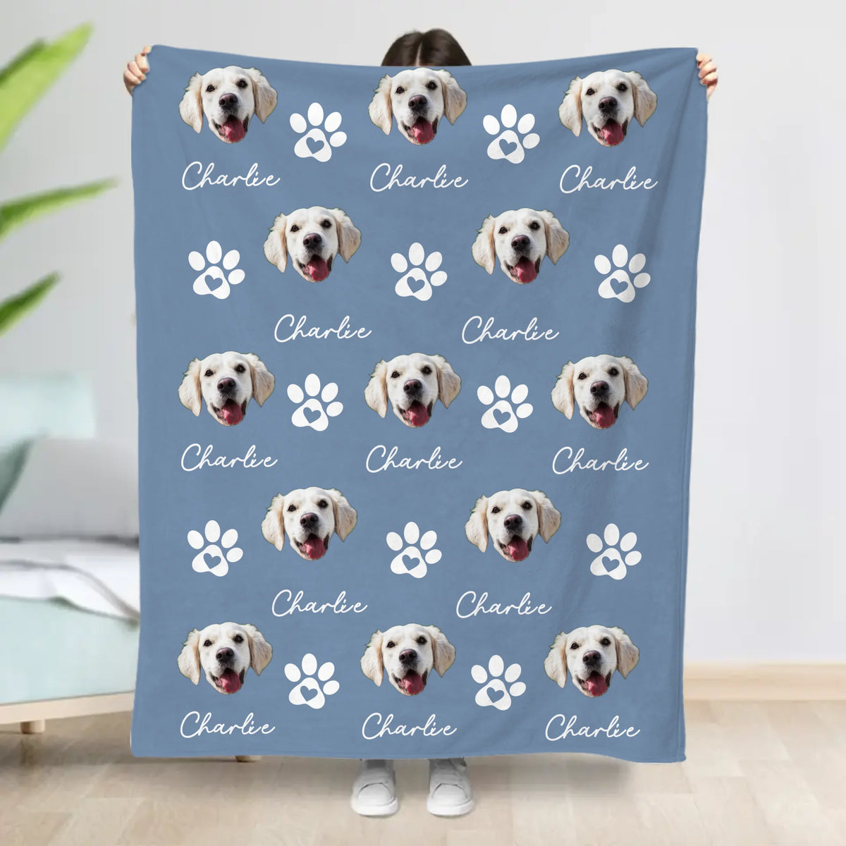 Personalised Blanket - Pet heads with Paws