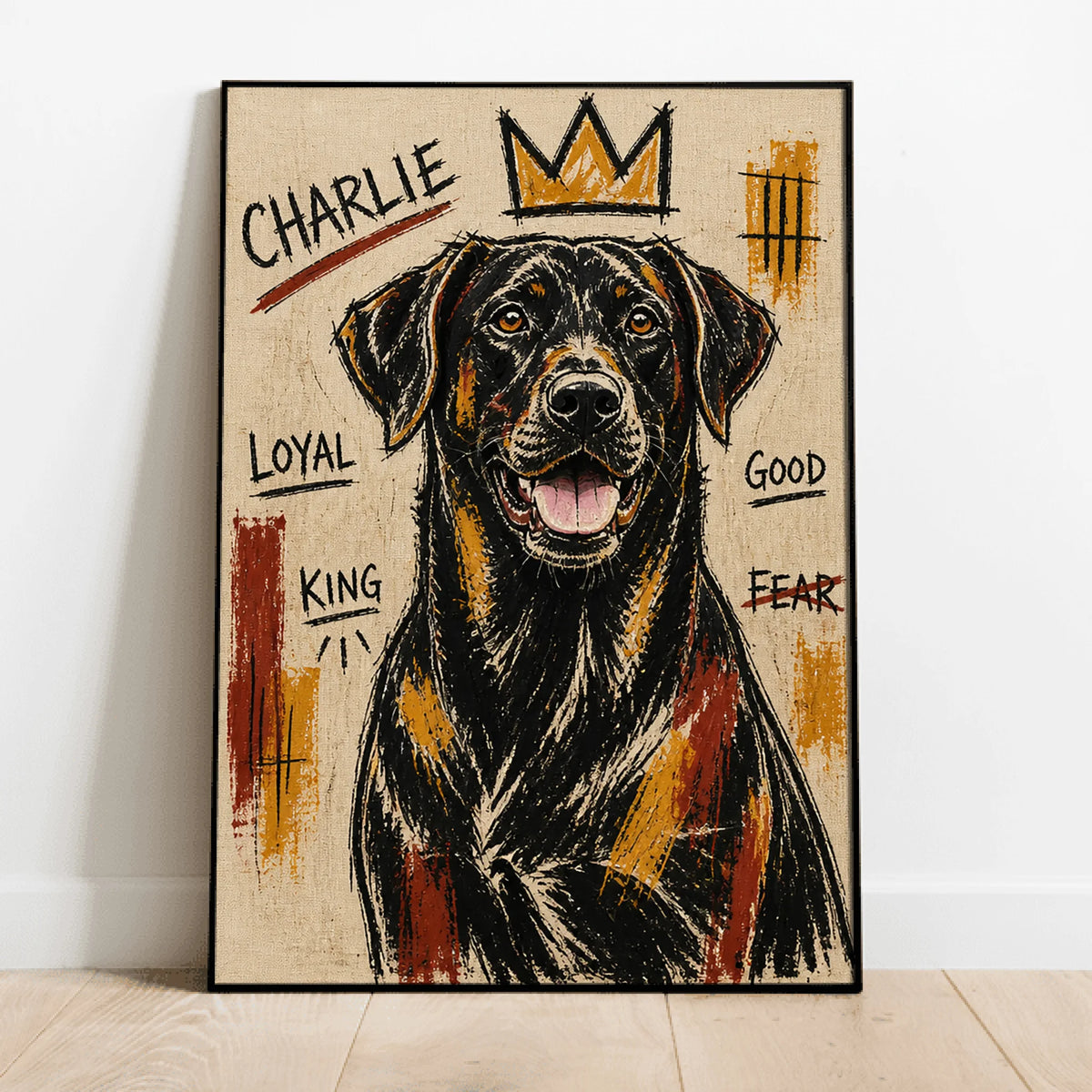 Personalised Poster - Basquiat Neo-Expressionist Portrait