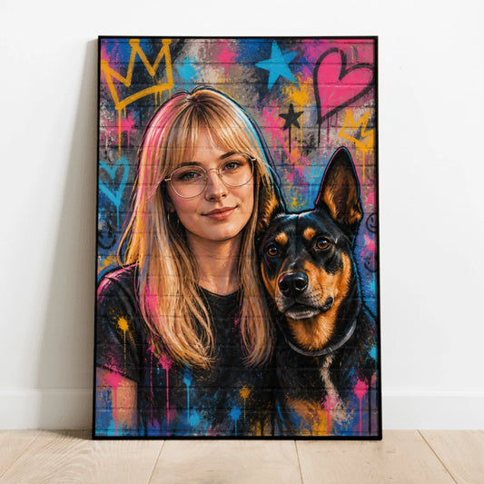 Personalised Poster - Graffiti Mural Duo