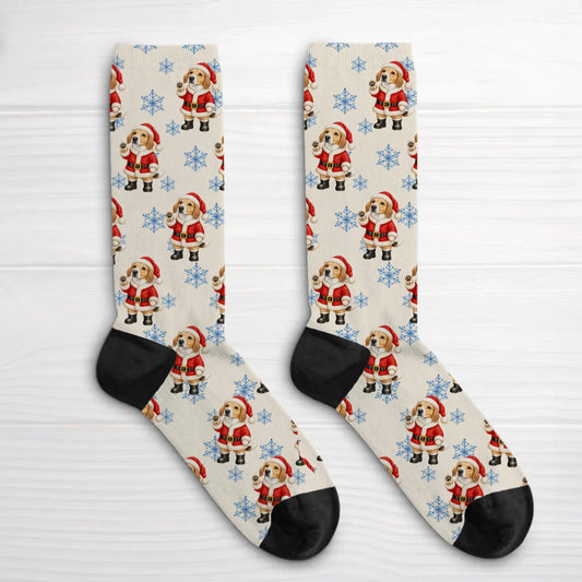 Personalised Socks - Watercolour Christmas Pattern