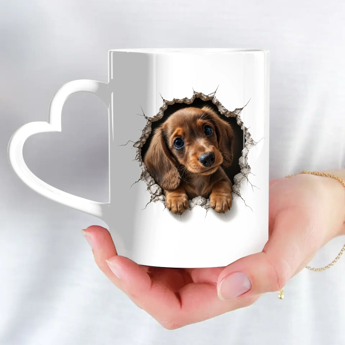 Personalised Mug - 3D Cracked Wall
