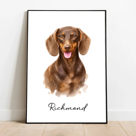 Personalised Poster -  Hand Painted Watercolour Portrait