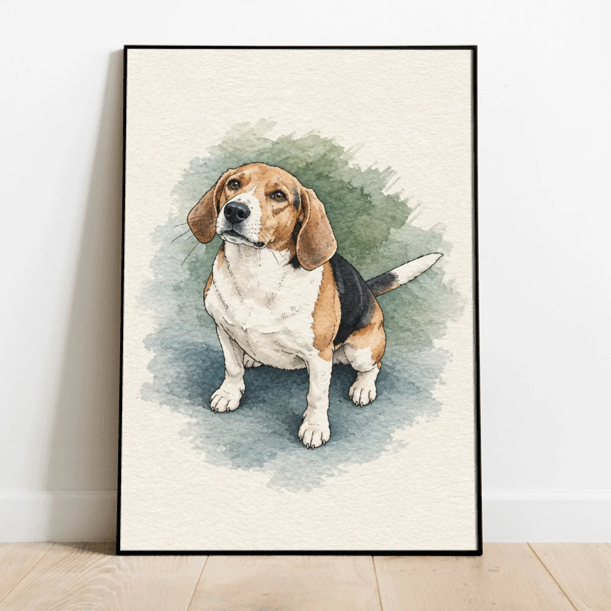 Personalised Poster - Framed Watercolor Dog Painting