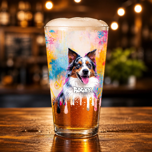 Personalised Pint Glass - Graffiti