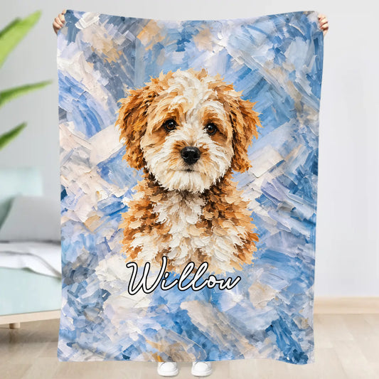 Personalised Blanket - Oil Painting Pet Photo