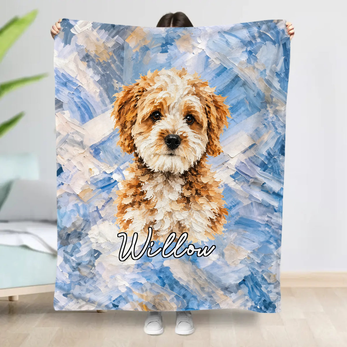 Personalised Blanket - Oil Painting Pet Photo