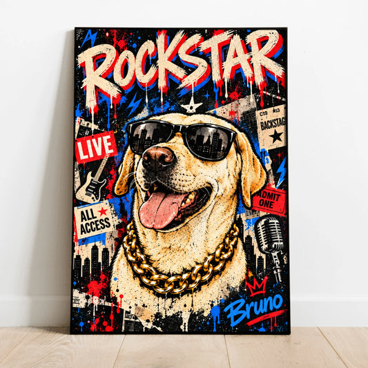 Personalised Poster - Graffiti Rockstar Ticket Collage