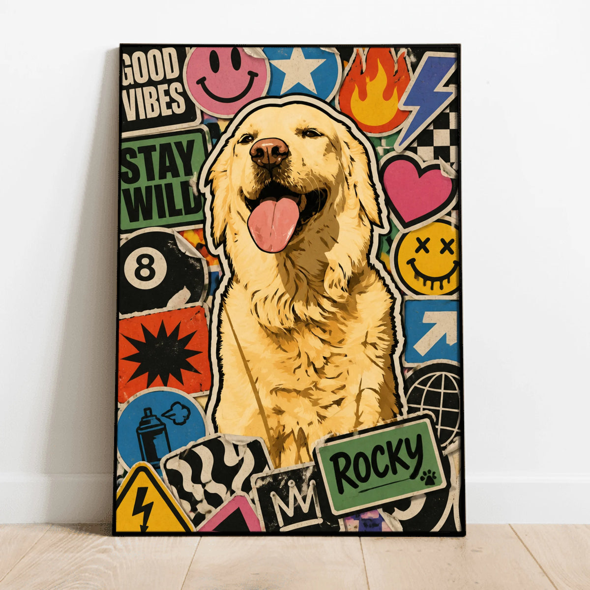 Personalised Poster - Sticker Bomb Portrait