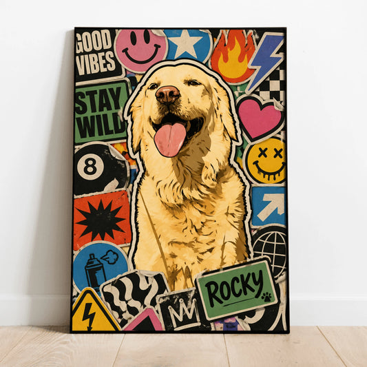 Personalised Poster - Sticker Bomb Portrait