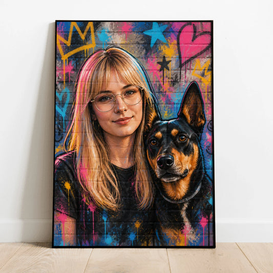 Personalised Poster - Graffiti Mural Duo