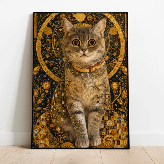 Personalised Poster - Golden Pet (Klimt Style)