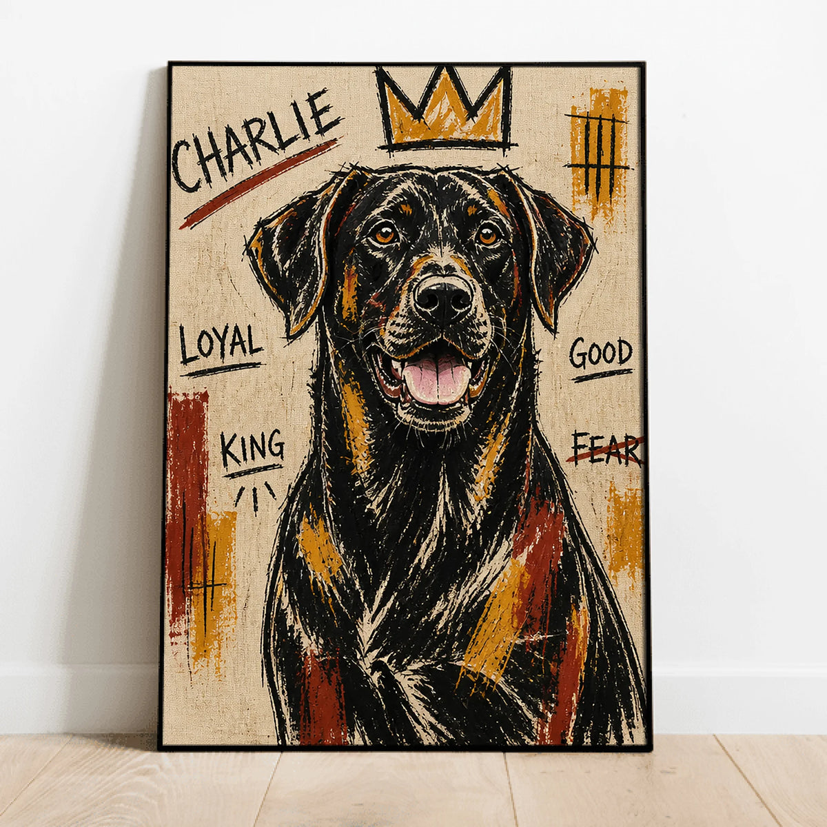 Personalised Poster - Basquiat Neo-Expressionist Portrait