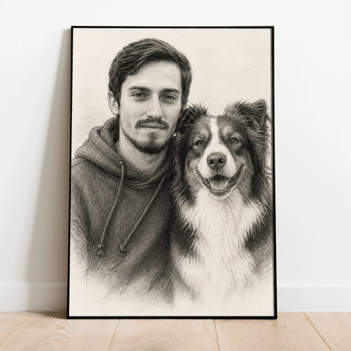 Personalised Poster - Charcoal Duo Portrait