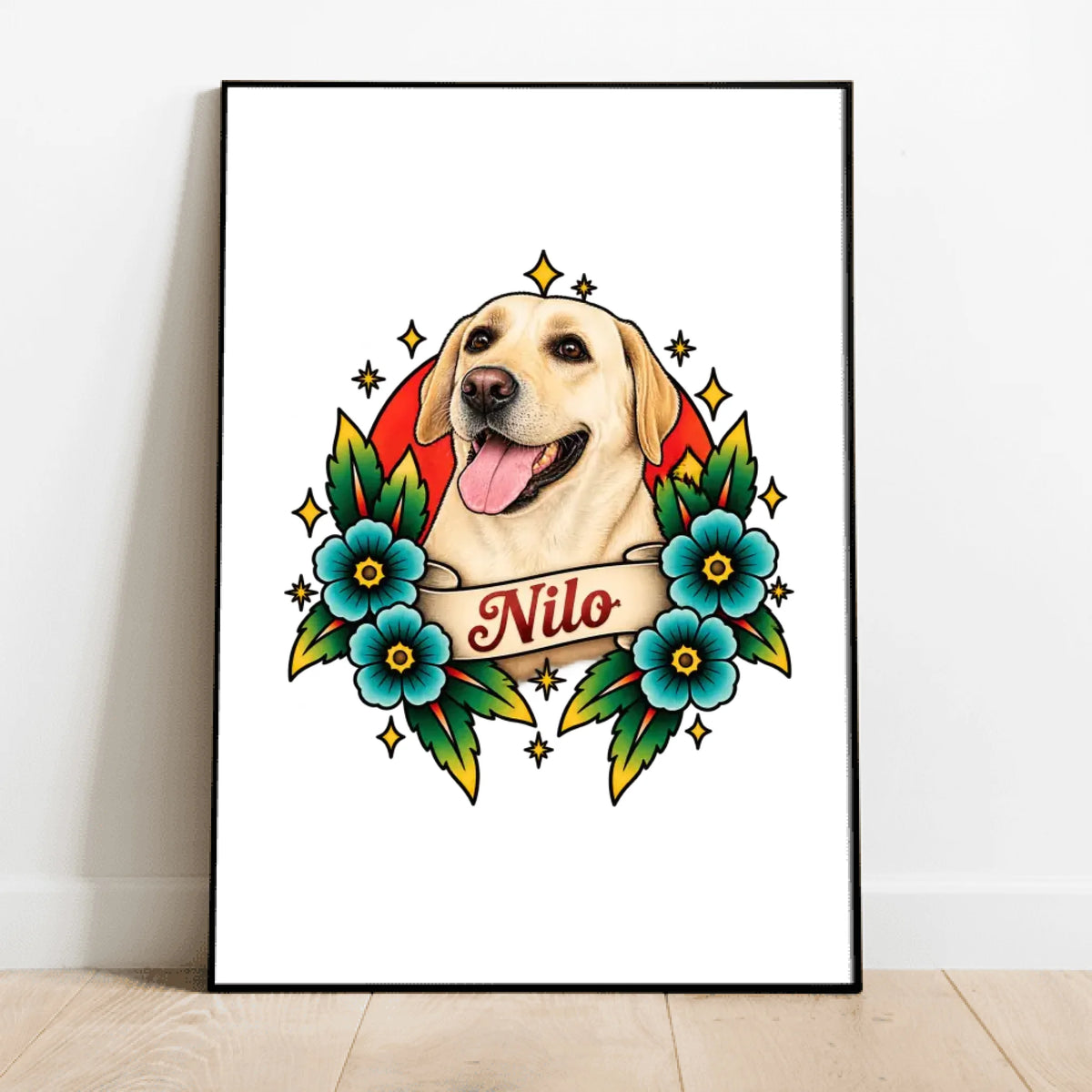Personalised Poster - Tattoo-Style Pet Portrait