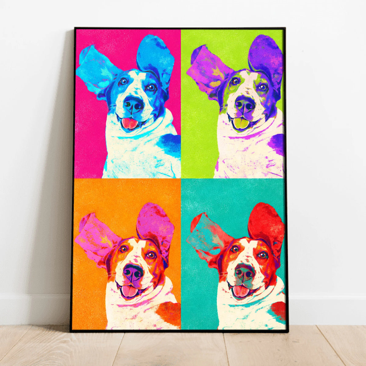 Personalised Poster With Dog or Cat - Colour Squares