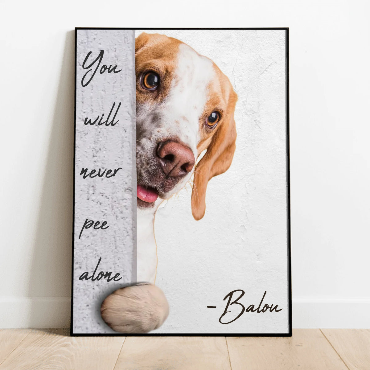 Personalised Poster - Never pee alone