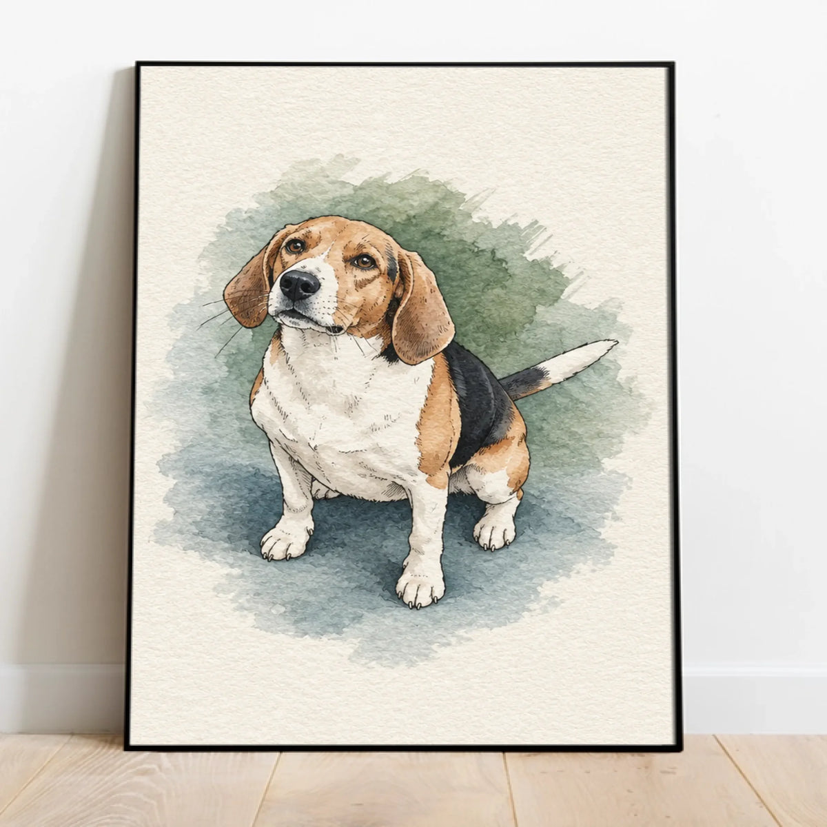 Personalised Poster - Framed Watercolour Dog Painting