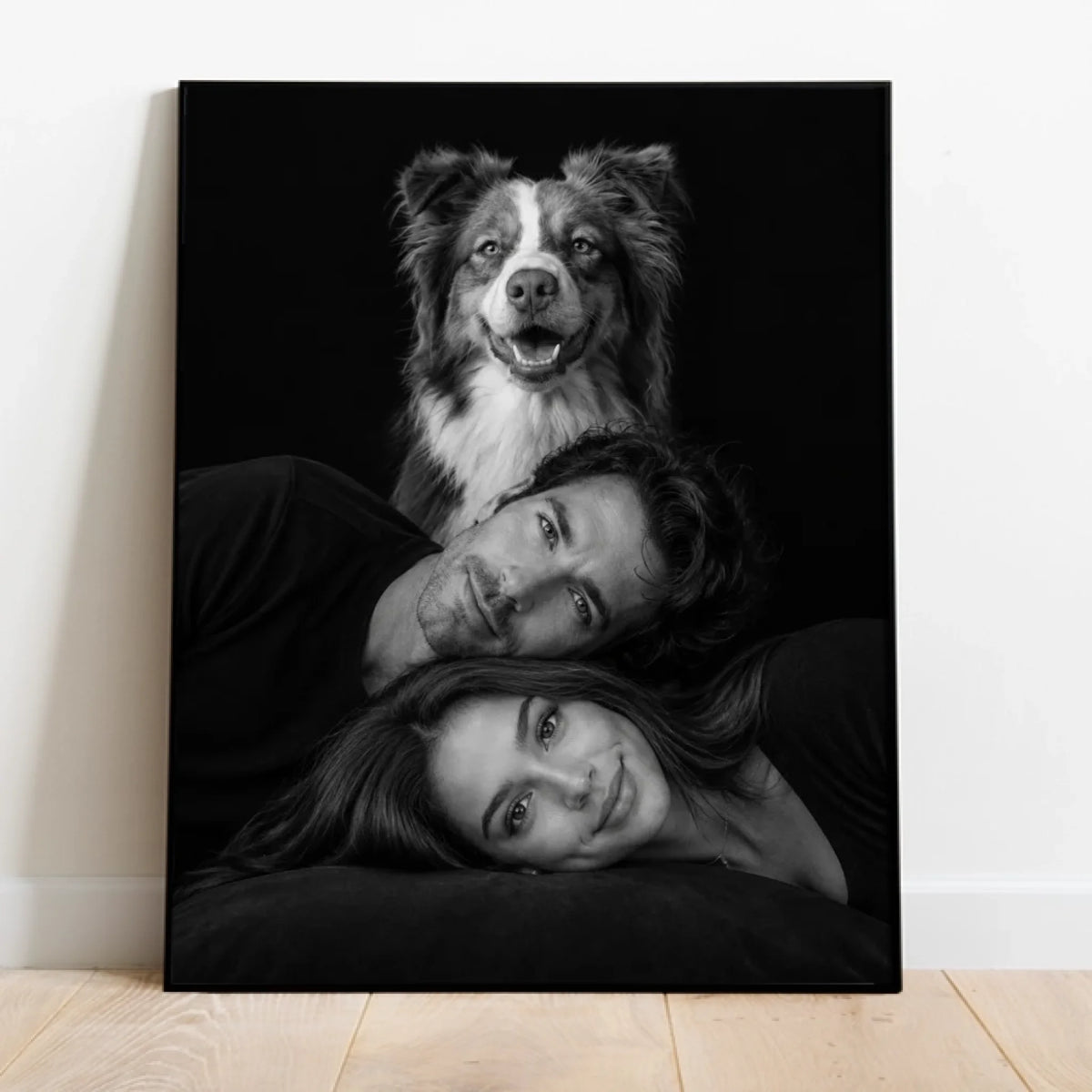 Personalised Poster - Stacked Family & Pet Portrait