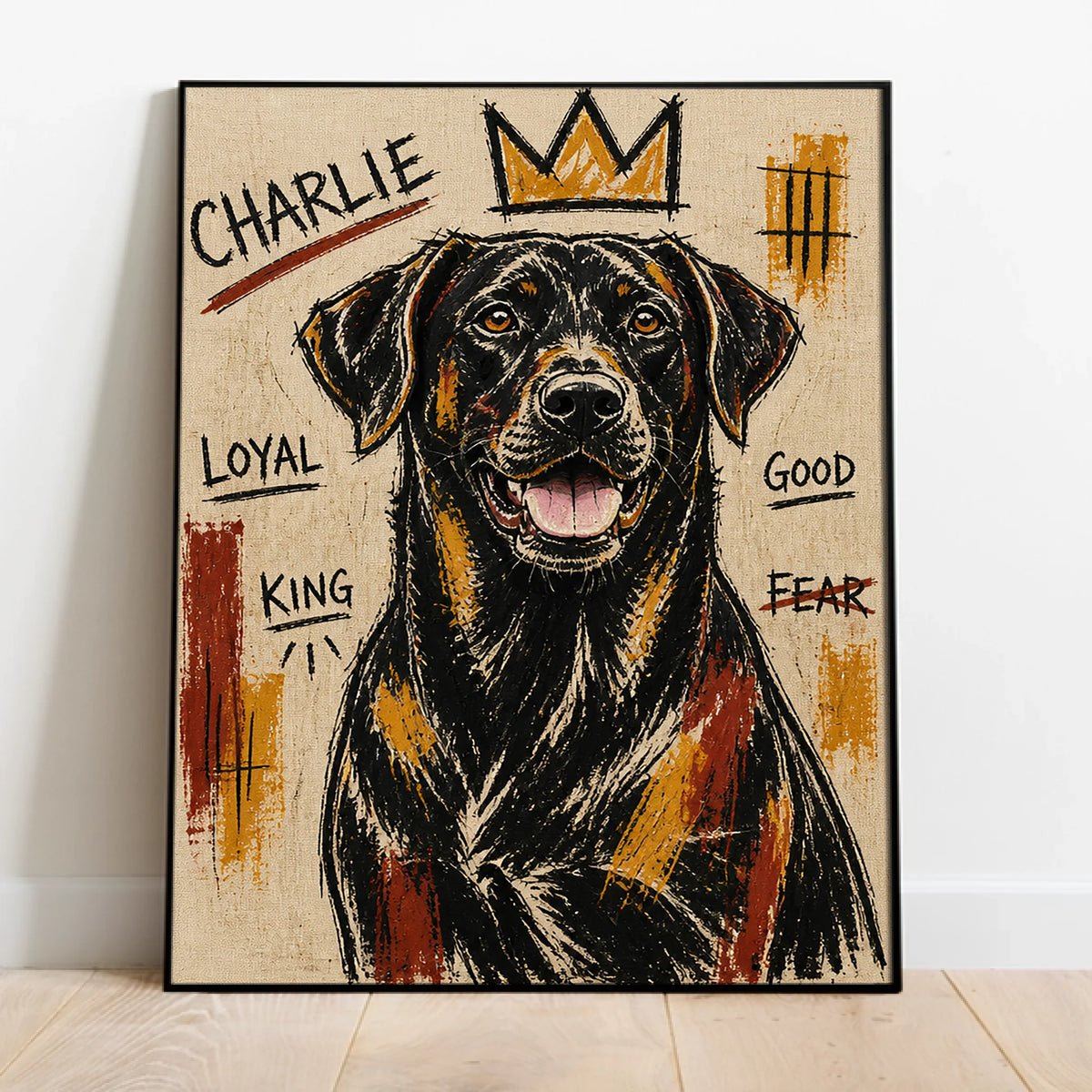 Personalised Poster - Basquiat Neo-Expressionist Portrait