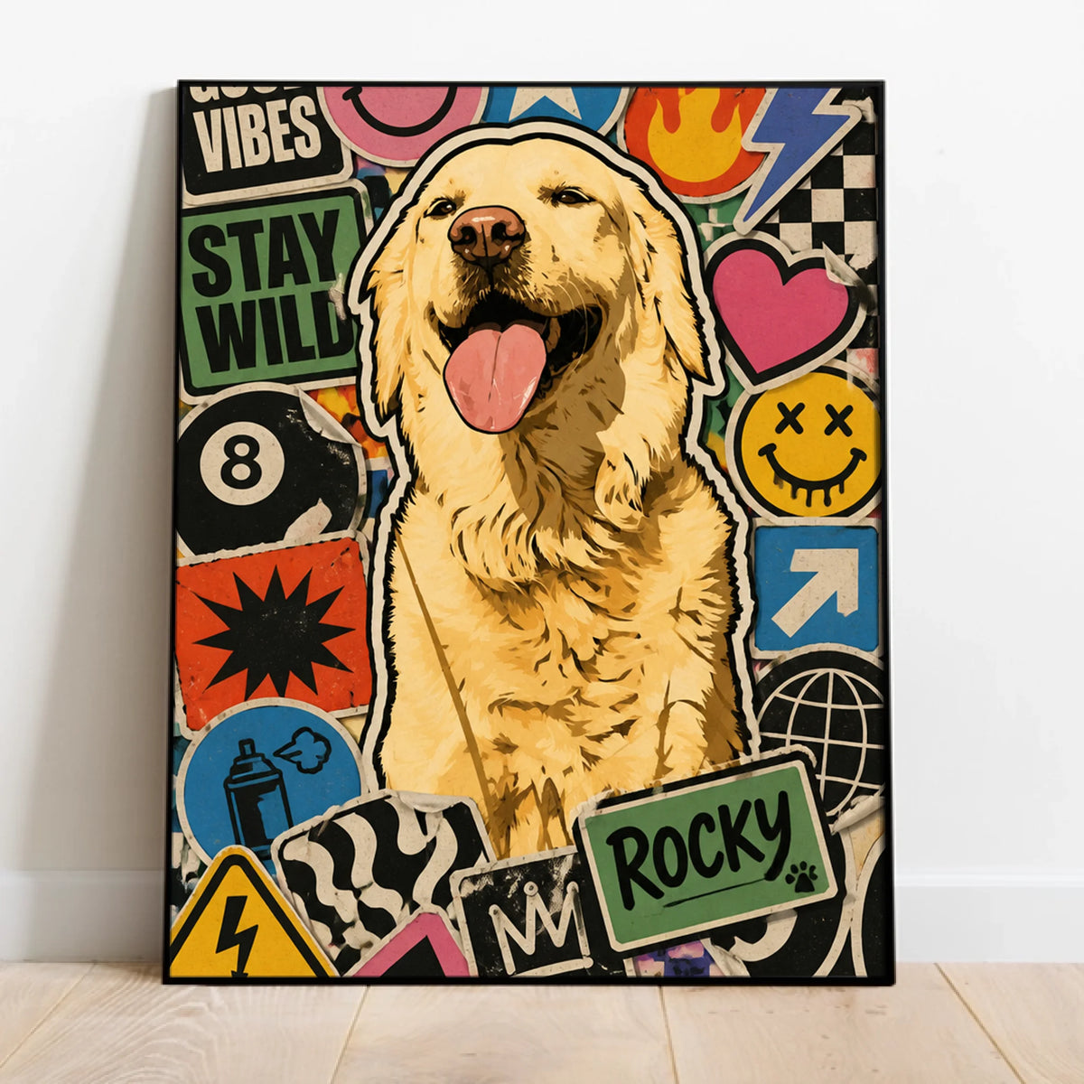 Personalised Poster - Sticker Bomb Portrait
