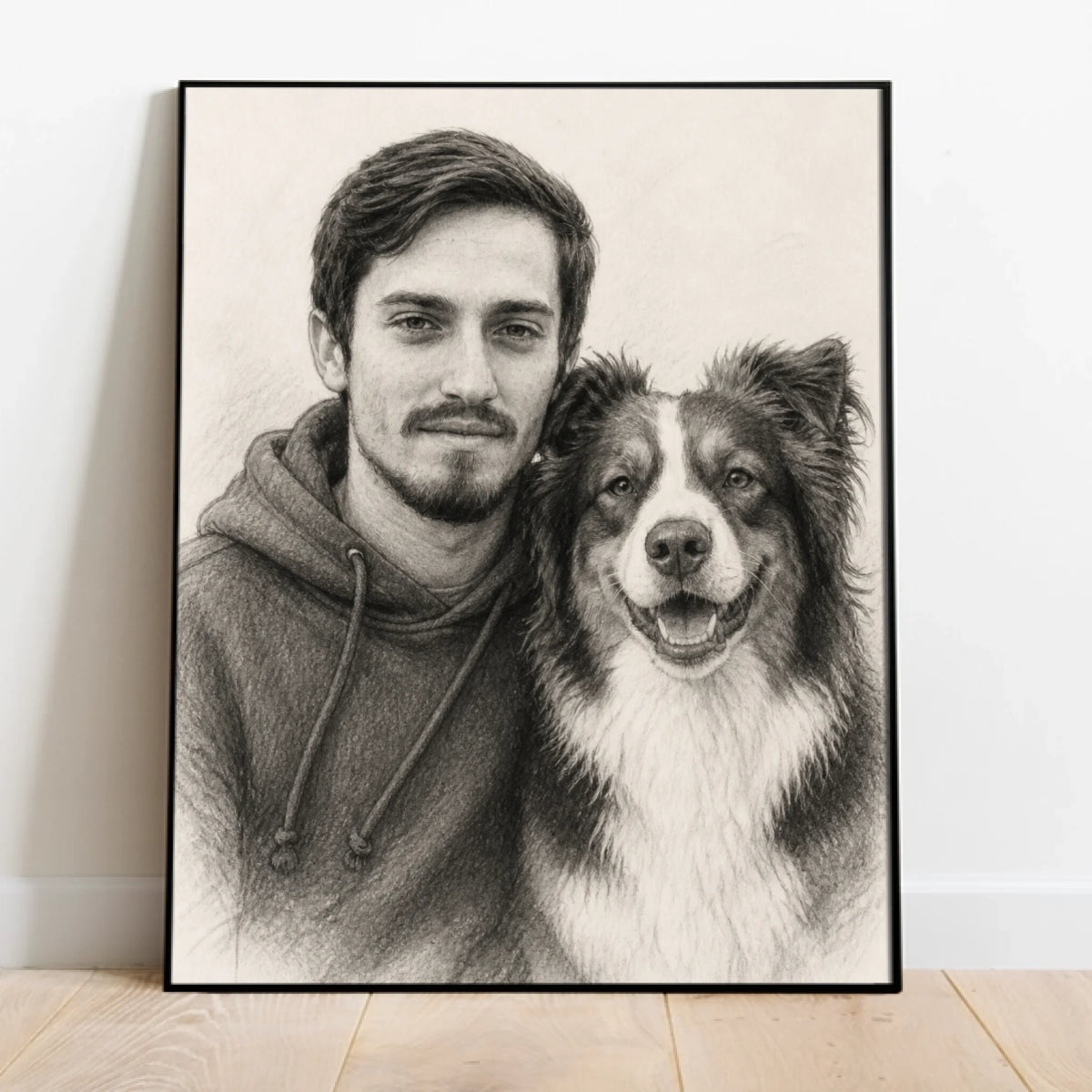 Personalised Poster - Charcoal Duo Portrait