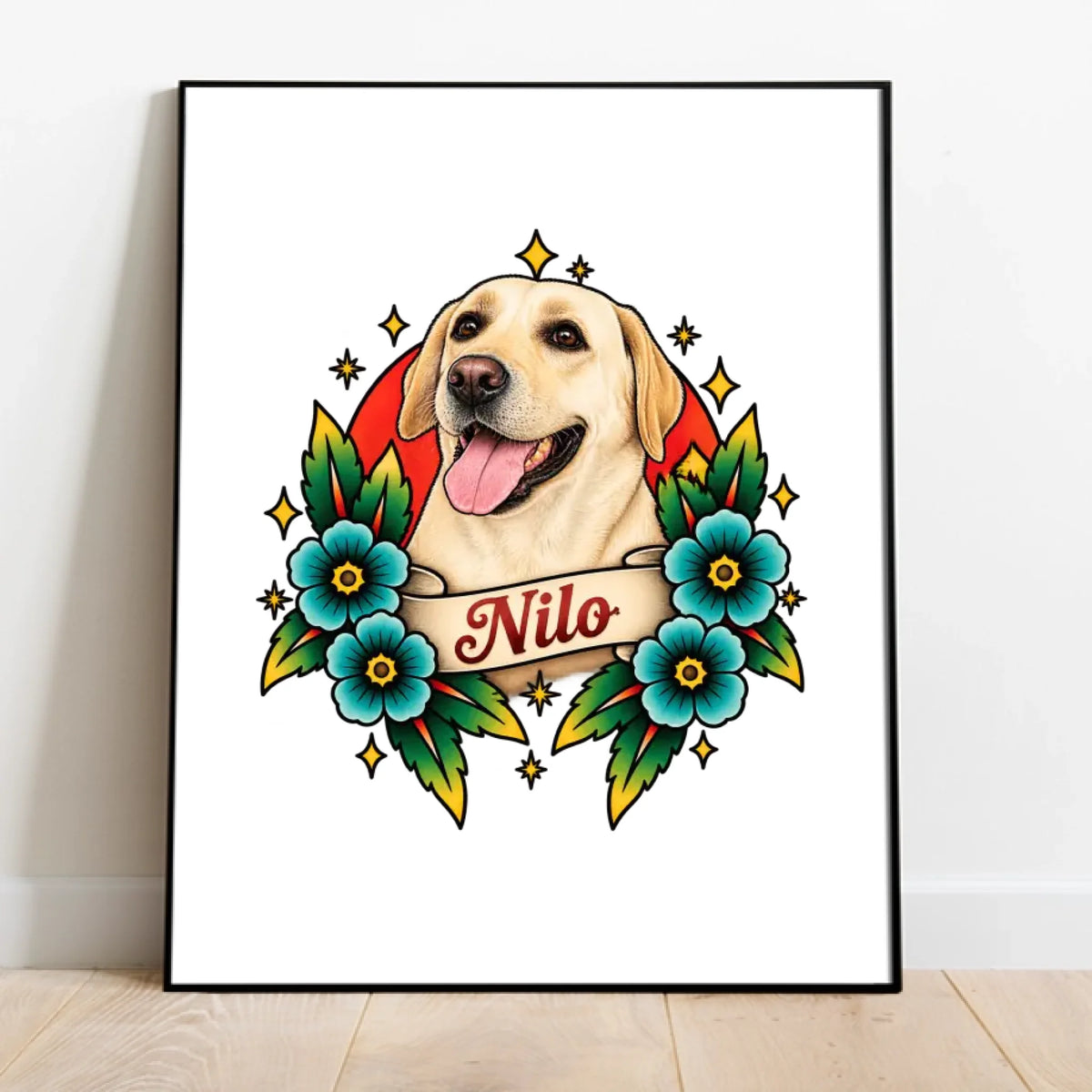 Personalised Poster - Tattoo-Style Pet Portrait