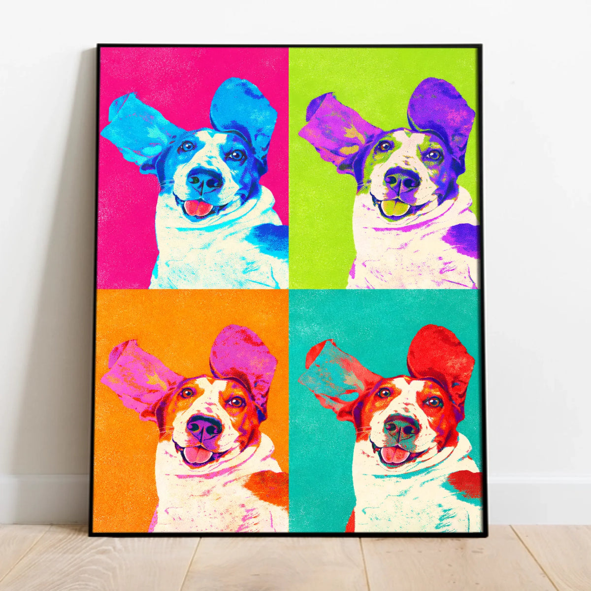 Personalised Poster With Dog or Cat - Colour Squares