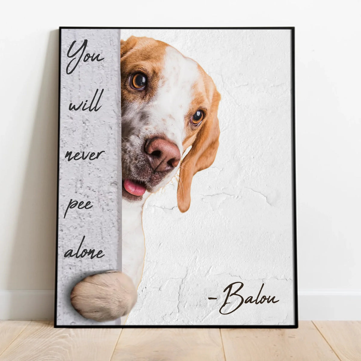 Personalised Poster - Never pee alone